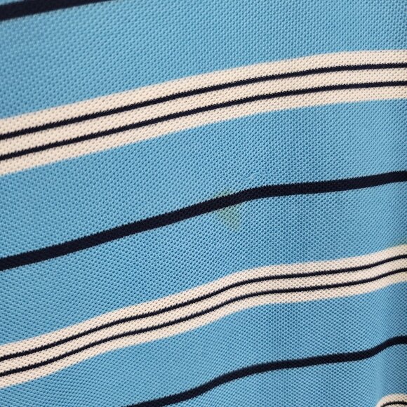 Masters Collections Polo Shirt 60's Two-Ply Pima Cotton Striped Sz L - Picture 14 of 16